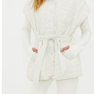 Beach Riot Ivory Quilted Vest